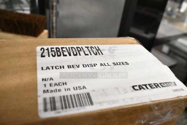4 new boxes of 215BEVDPLTCH Choice Black Insulated Beverage Dispenser Latches. Slight scratches and dents. Made in USA.