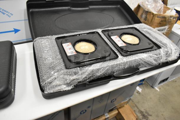 Brand new 472BR215 Choice 2-Burner High Performance Butane Stove, 30,000 BTU, with brass burners in packaging.