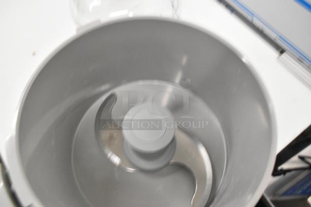 Brand new Robot Coupe 27239 3 Qt. gray cutter bowl kit with S blade, slight scratches, durable construction.