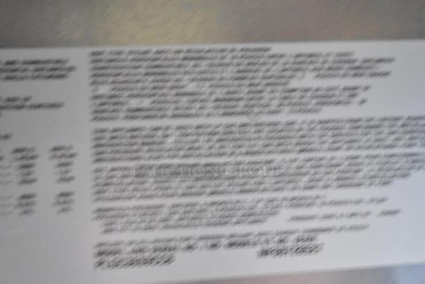 Blurry label image of Frigidaire PLGC36S9CCB gas range, text unreadable. For details, refer to item description.