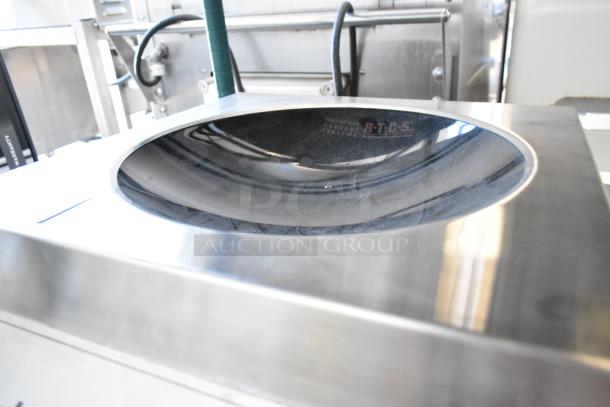 Garland SH/WO 3500 stainless steel countertop electric wok induction range, single burner, 208V, 1 phase.