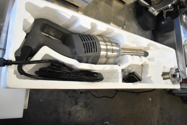 Brand new Robot Coupe MP 350 Turbo Immersion Blender in packaging. Scratch and dent condition, 120V, 1 Phase.