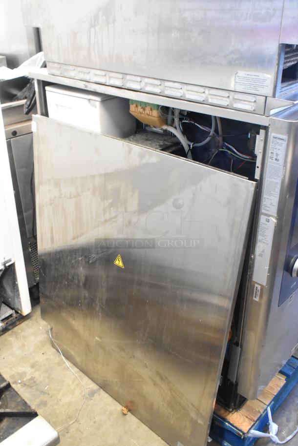 Stainless steel Rational iCombiPro convection oven, 2022 model, electric powered, suitable for parts, visible wear.