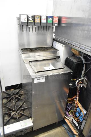 Stainless Steel Commercial 6 Flavor Carbonated Beverage Machine on Ice Bin. 115 Volts, 1 Phase. - Item #1214166