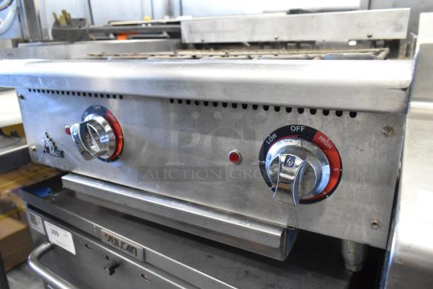 Star Max stainless steel commercial countertop grill with dual temperature dials in good condition.