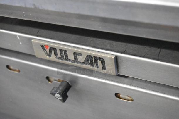 Vulcan stainless steel commercial warming drawer, 3 drawers, 208/250 volts, durable with visible Vulcan logo.