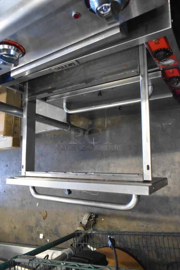 Vulcan Stainless Steel Commercial 3 Drawer Warming Drawer, 208/250V, sturdy condition, visible control knobs and handles.