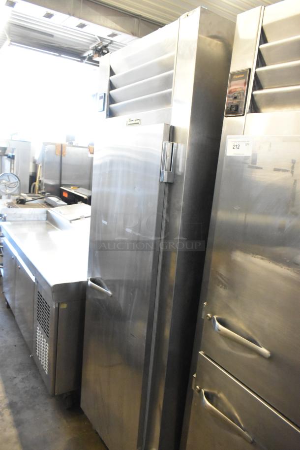 Traulsen AHT132WUT-FHS stainless steel commercial refrigerator, 24.2 Cu. Ft., single section, 115V, excellent condition.