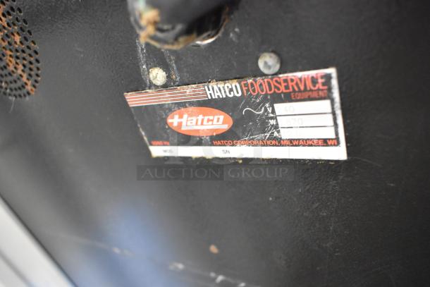 Hatco Stainless Steel Chef System S2 Cook N Hold Oven label, showing voltage and power details. Used condition.