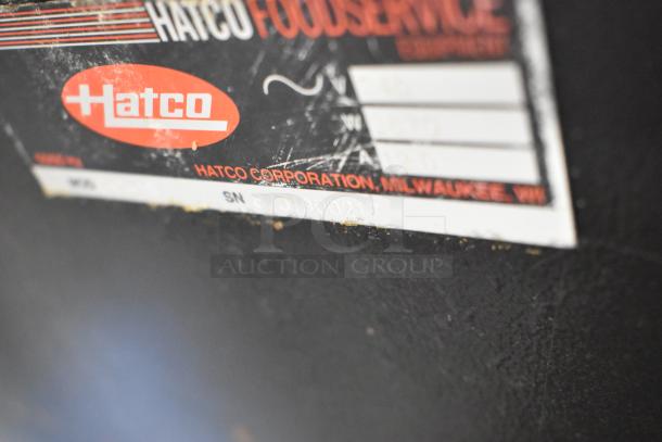 Hatco Stainless Steel Commercial Chef System S2 Cook N Hold Oven label, showing Hatco logo and serial number 8731900217.