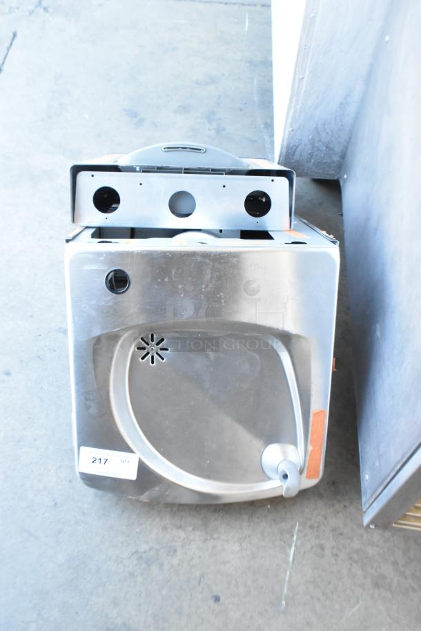 BRAND NEW Oasis PWEBF-005 stainless steel wall mount water fountain, scratch and dent condition, unused.