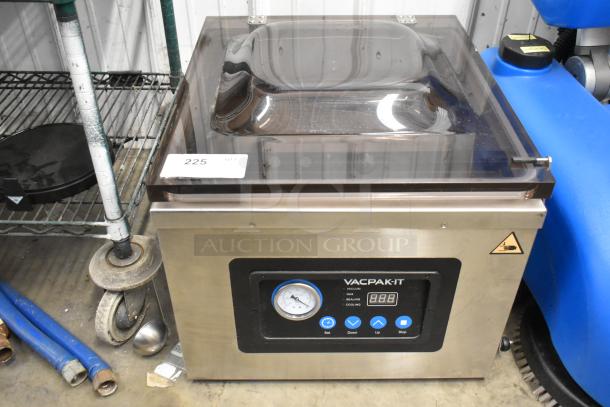 VacPak-It 186VMC16 stainless steel vacuum packaging machine with 16" seal bar, oil pump, digital controls, 120 volts, 1 phase.