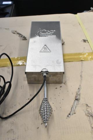 Cooking Performance Group 351SMKR120 portable smoker box, 120V, 1 phase, stainless steel, new condition, visible CPG logo.