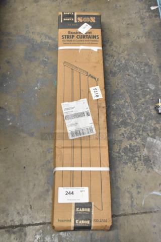Brand new Kason 401 Easimount Replacement Strip Curtain, 6"W x 88"H, in original packaging marked as scratch and dent.