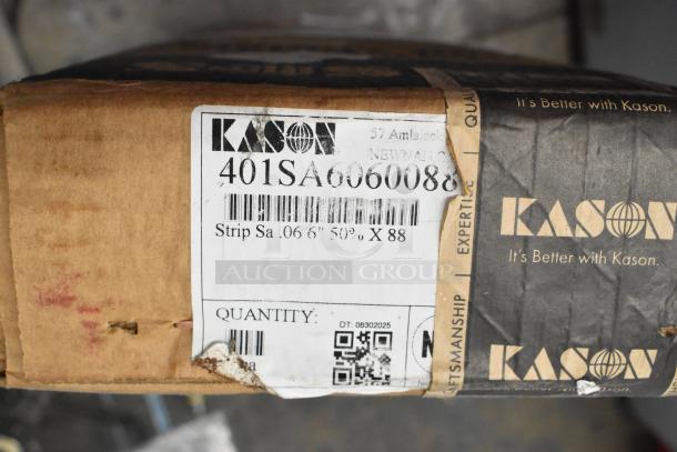 Brand new Kason 401 Easimount Replacement Strip Curtain, scratch and dent condition, model 401SA6060088, 6"W x 88"H.