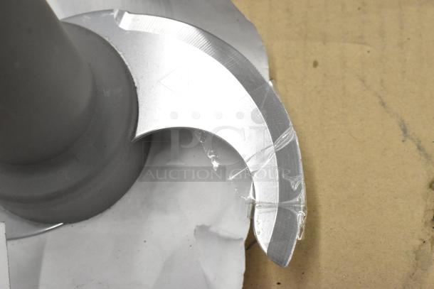 S blade for food processor, shiny stainless steel, new condition, part of a 4-item auction bundle.