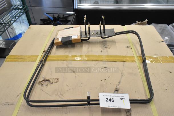 Blodgett 8595 Element Assy on cardboard. Includes connectors and mounting plate. Condition appears used; auction tag reads "246".