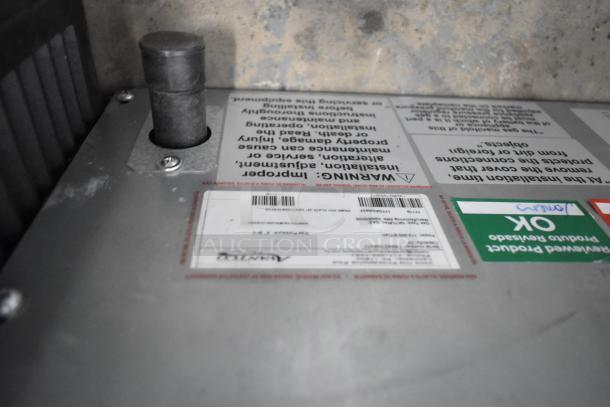 BRAND NEW Avantco 177CAGR424 Stainless Steel Charbroiler Grill, 112,000 BTU, scratch and dent, inspection labels visible.