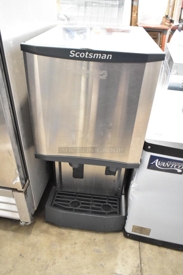 2018 Scotsman HID312A-1A stainless steel commercial ice and water dispenser, used condition, model HID312A-1A visible.