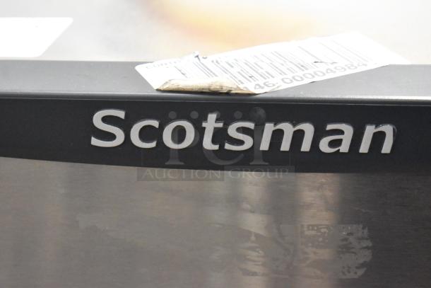 2018 Scotsman HID312A-1A stainless steel commercial Meridian nugget ice and water dispenser, logo visible.