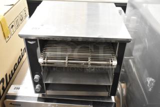BRAND NEW SCRATCH AND DENT! Vollrath JT1 Stainless Steel Commercial Countertop Conveyor Toaster Oven. 120 Volts, 1 Phase. - Item #1214322