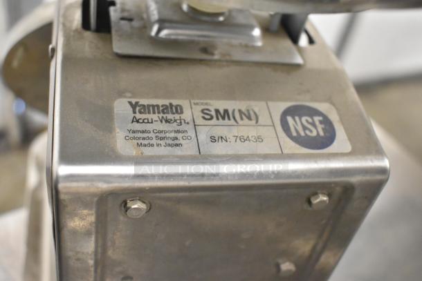 Yamato SM(N) Metal Countertop Food Portioning Scale, serial number 76435, NSF certified, made in Japan.