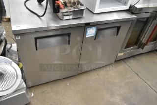 True TUC-48F-LP Stainless Steel Commercial 2 Door Undercounter Freezer. 115 Volts, 1 Phase. Tested and Working! - Item #1214411