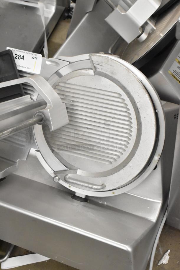 2018 Bizerba GSP HD Commercial Meat Slicer, 120V, 1 Phase, metal construction, excellent condition, model tag visible.