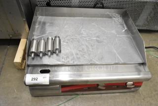 Brand new Avantco 177EG24N 24" stainless steel electric griddle, scratch and dent, 208/240 volts, single phase, with controls.