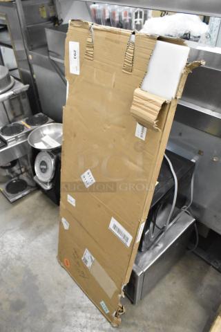 Brand new Regency 600PSWT1848B poly table top for 24"x48" table, 18"x48", with backsplash, in packaging with mild damage.