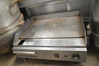 Cecilware EL-1624 stainless steel electric griddle, countertop, 240V, used, showing minor wear. Model EL-1624.