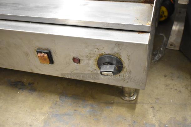 Cecilware EL-1624 stainless steel electric griddle, countertop model, 240 volts, with visible controls, moderate wear.