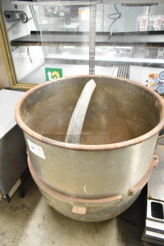 2 Metal Items Including Dough Hook Attachment and Metal Mixing Bowl for Hobart Mixer. Bowl: 24x24x26. 2 Times Your Bid! - Item #1214429