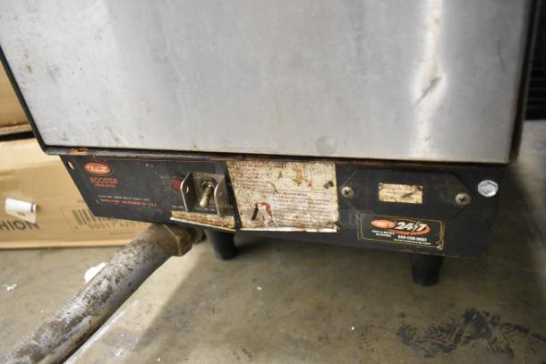 Hatco C-12 metal commercial countertop hot water booster heater, showing control panel with labels and connectors, used condition.