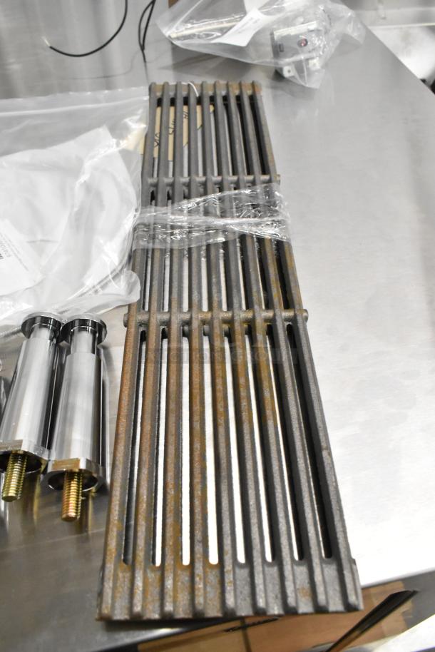 Brand new American Range A17010 grate, 9 bar 5x21 cast iron; includes Imperial Range 40499 kit, Henny Penny 59742 valve.