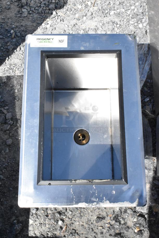 Regency 600DIIB1812 18"x12" stainless steel drop-in ice bin, brand new scratch and dent, NSF certified.