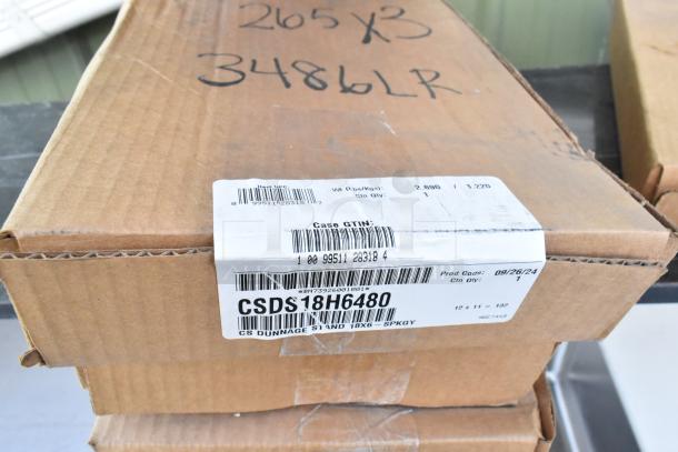 Brand new Cambro CSDS21H6480 Camshelving Universal Dunnage Stand, 21" x 6.5", in original packaging with labels.