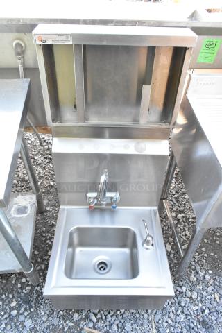 Stainless Steel Single Bay Wall Mount Sink w/ Faucet. - Item #1214480