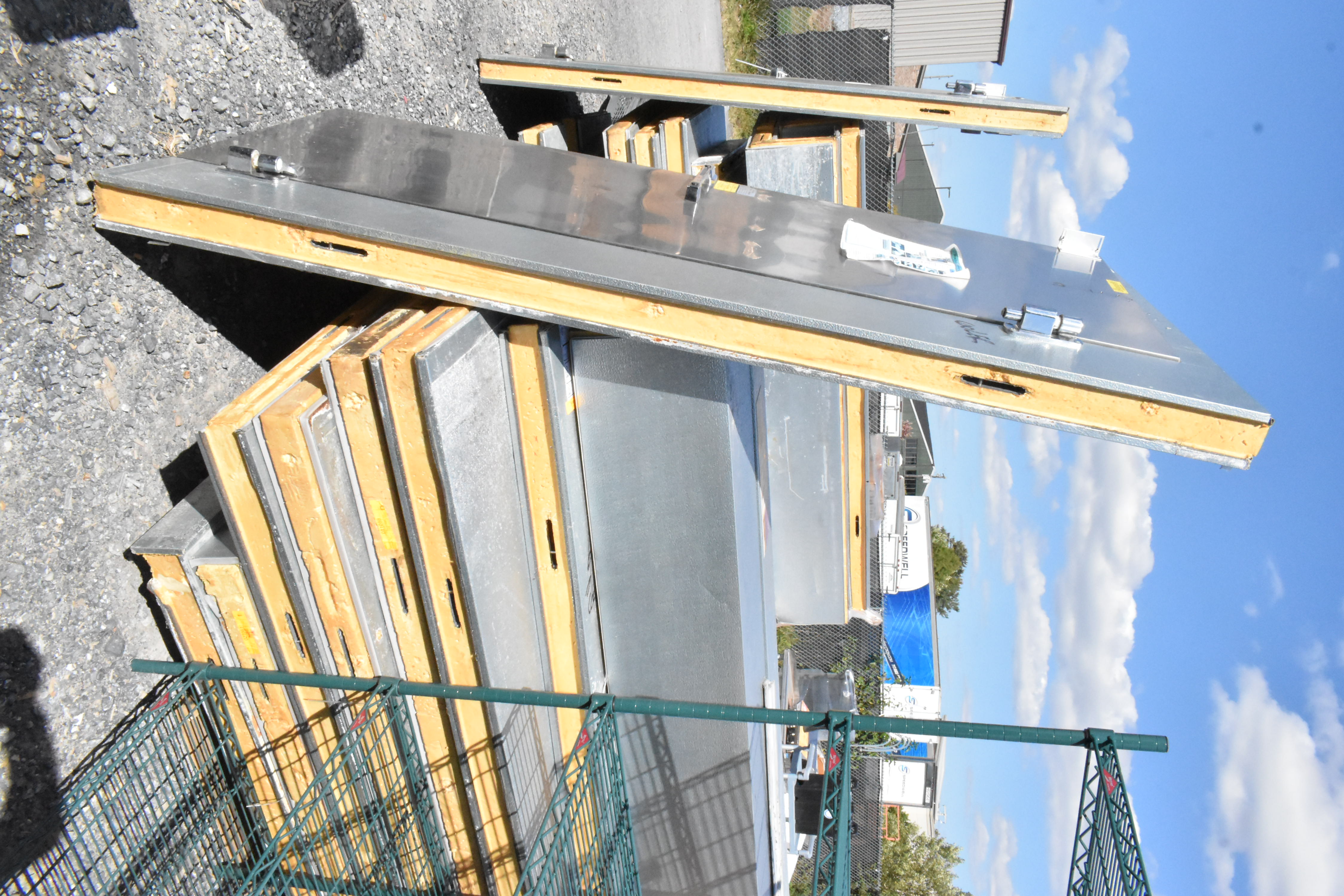 Good condition used walk-in cooler panels showing minimal wear