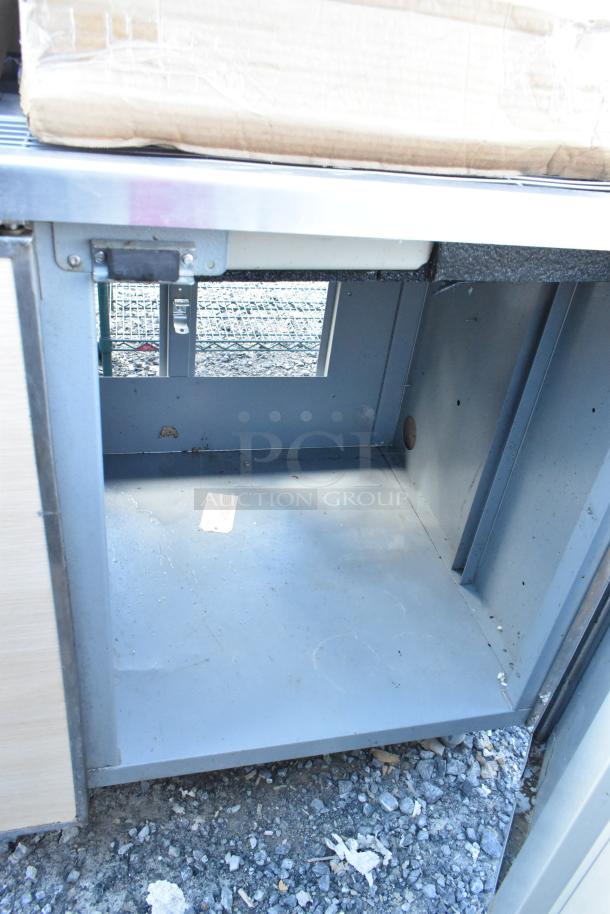 Duke SUB-BD-72-RM stainless steel commercial soda station, open compartment view, used condition.