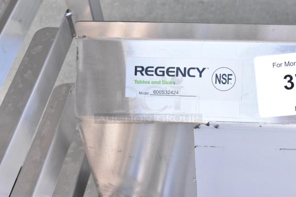Regency 600S32424 stainless steel 3 bay sink, brand new with scratches and dents, NSF certified.