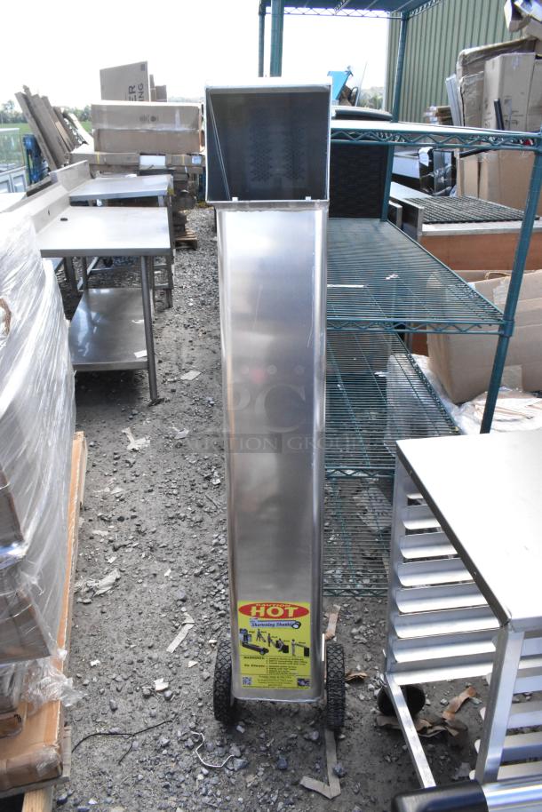 BRAND NEW Shortening Shuttle SS-611-T, 80 lb. tall waste oil container, slight scratches, durable, wheeled for easy transport.