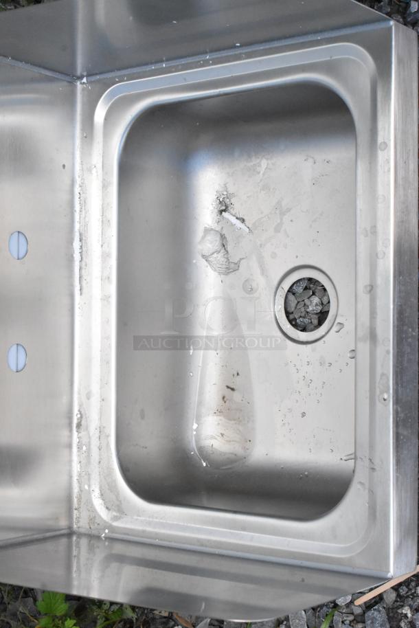 Brand new Regency 600HS17KSS single bay stainless steel sink, scratch and dent, visible marks on surface.