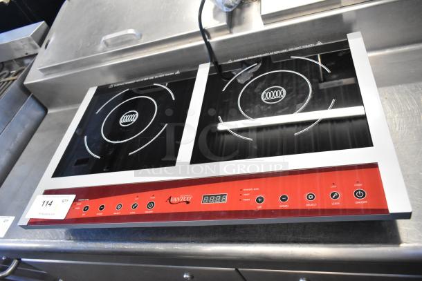 Brand new Avantco 177IC18DB double countertop induction range, 2025 model, scratch and dent condition, 120V, 1 phase.