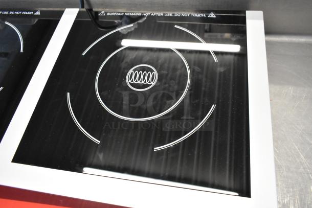 BRAND NEW SCRATCH AND DENT 2025 Avantco 177IC18DB Double Countertop Induction Cooker, 120V, 1 Phase, visible control graphics.