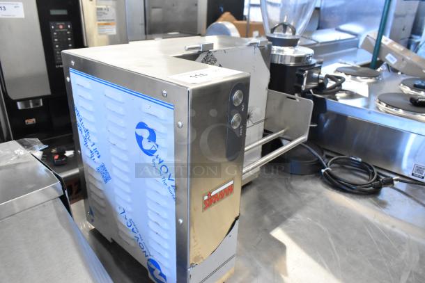 BRAND NEW Sirman 4005258 stainless steel meat tenderizer, countertop model, 120V, 1 Phase, minor scratches and dents visible.