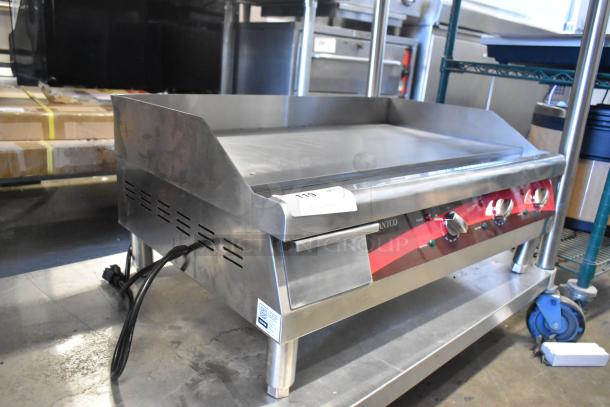 Brand new Avantco 177EG30N 30" stainless steel electric countertop griddle. Scratch and dent condition. 208/240V, 1 phase.