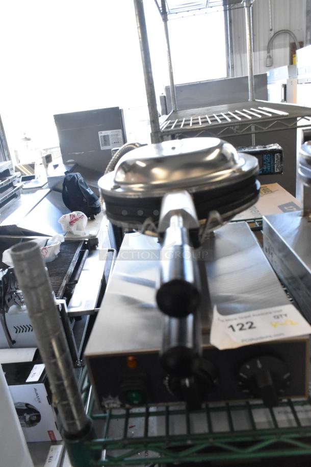 Carnival King 382BWM30 waffle maker. New, non-stick, single bubble design, timer, 120V, 1 phase. Listed at 2 times bid.