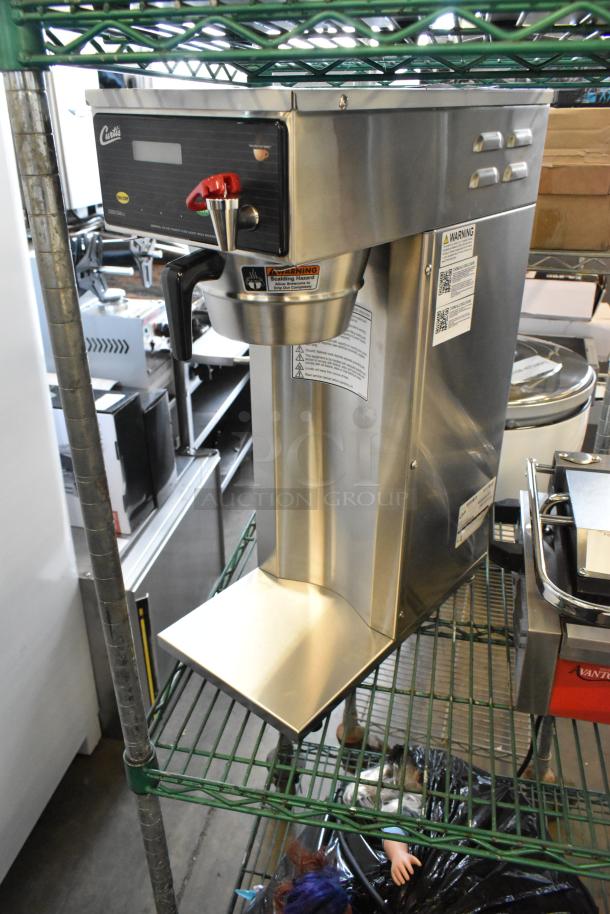 Brand new Curtis D500GT12A000 stainless steel automatic airpot coffee brewer with digital controls, 120V, 1 phase.