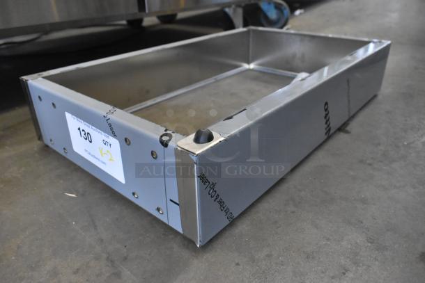 BRAND NEW Hatco GRFFL Glo-Ray food warmer, portable with lights, scratch and dent condition, 120V, missing pieces.